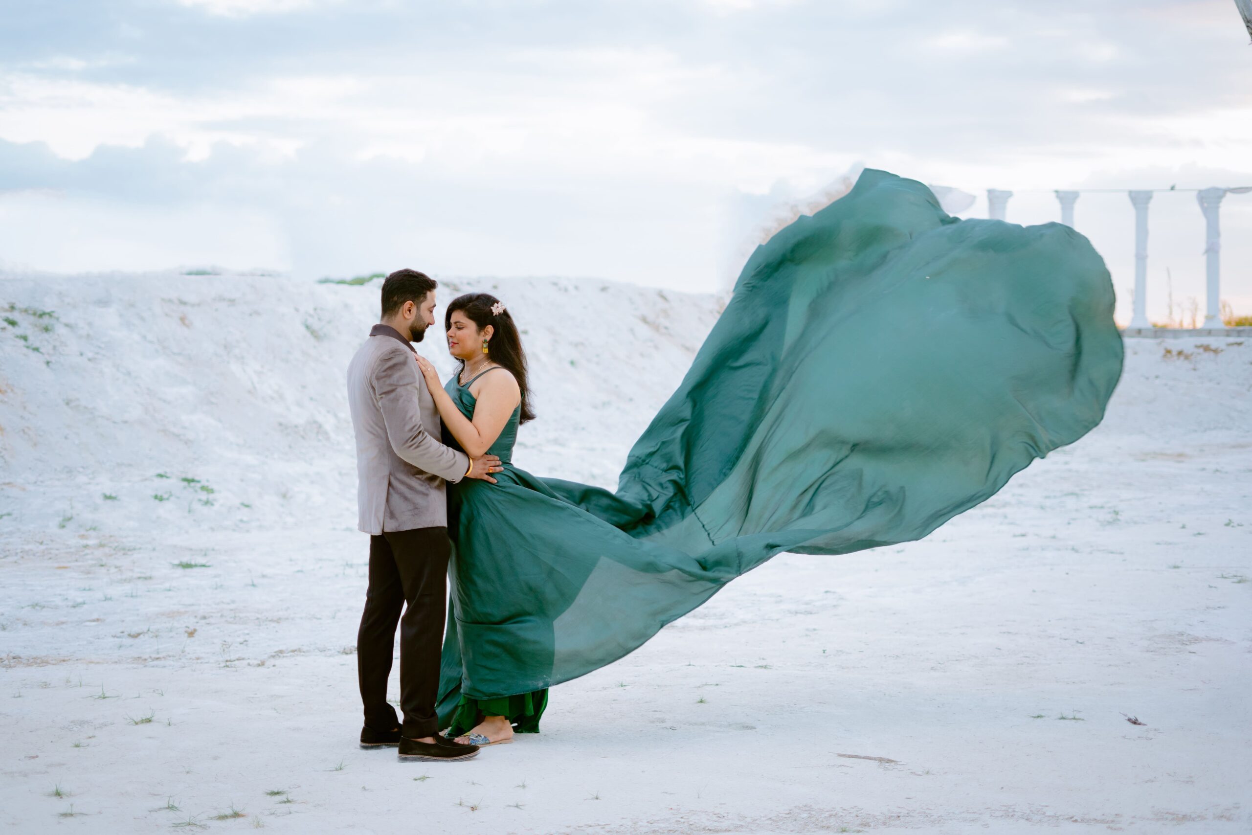 Fashion pre wedding couple shoot luxury styling